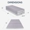 Best Choice Products 4in Thick Folding Portable Gray Mattress Topper w/ Carry Case, Washable Cover